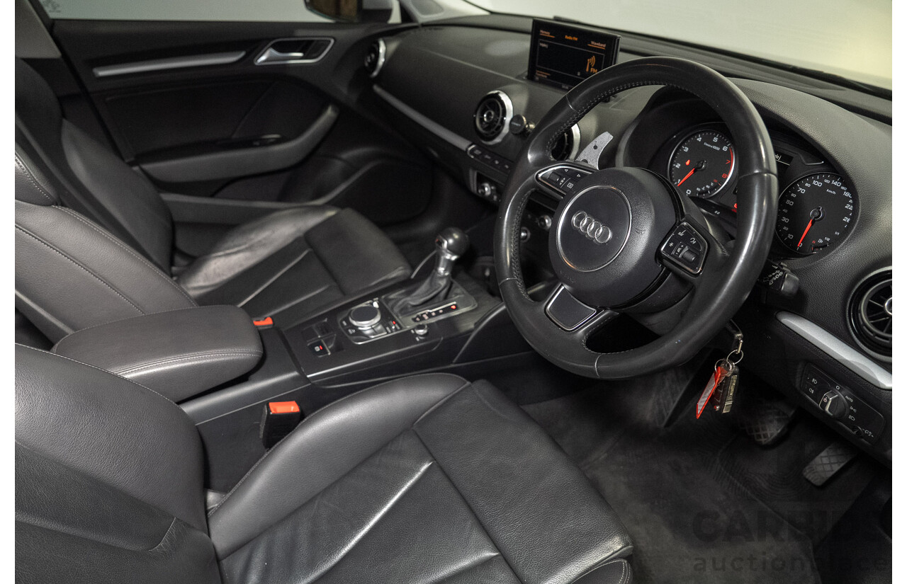 2/2015 Audi A3 Sportback TFSI Ambition 8V MY15 5d Hatchback Floret Silver Metallic Turbo 1.8L