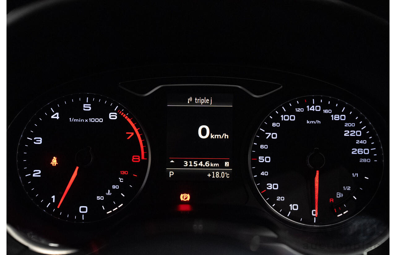 2/2015 Audi A3 Sportback TFSI Ambition 8V MY15 5d Hatchback Floret Silver Metallic Turbo 1.8L