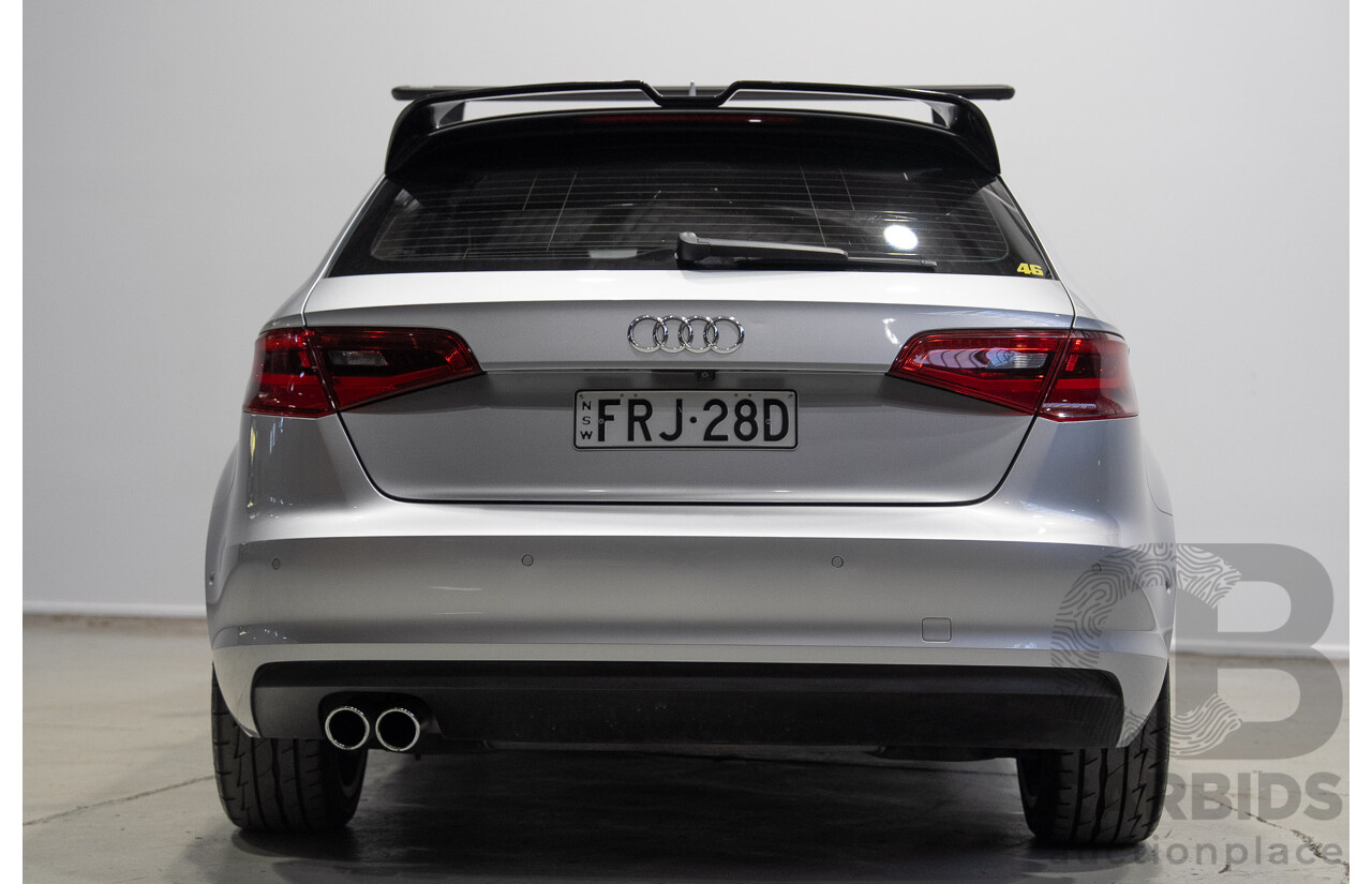 2/2015 Audi A3 Sportback TFSI Ambition 8V MY15 5d Hatchback Floret Silver Metallic Turbo 1.8L