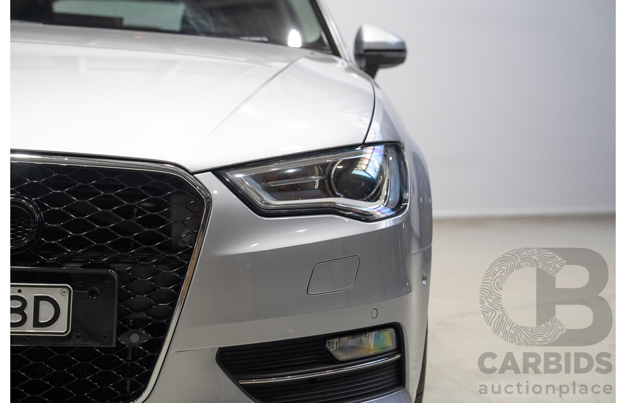 2/2015 Audi A3 Sportback TFSI Ambition 8V MY15 5d Hatchback Floret Silver Metallic Turbo 1.8L