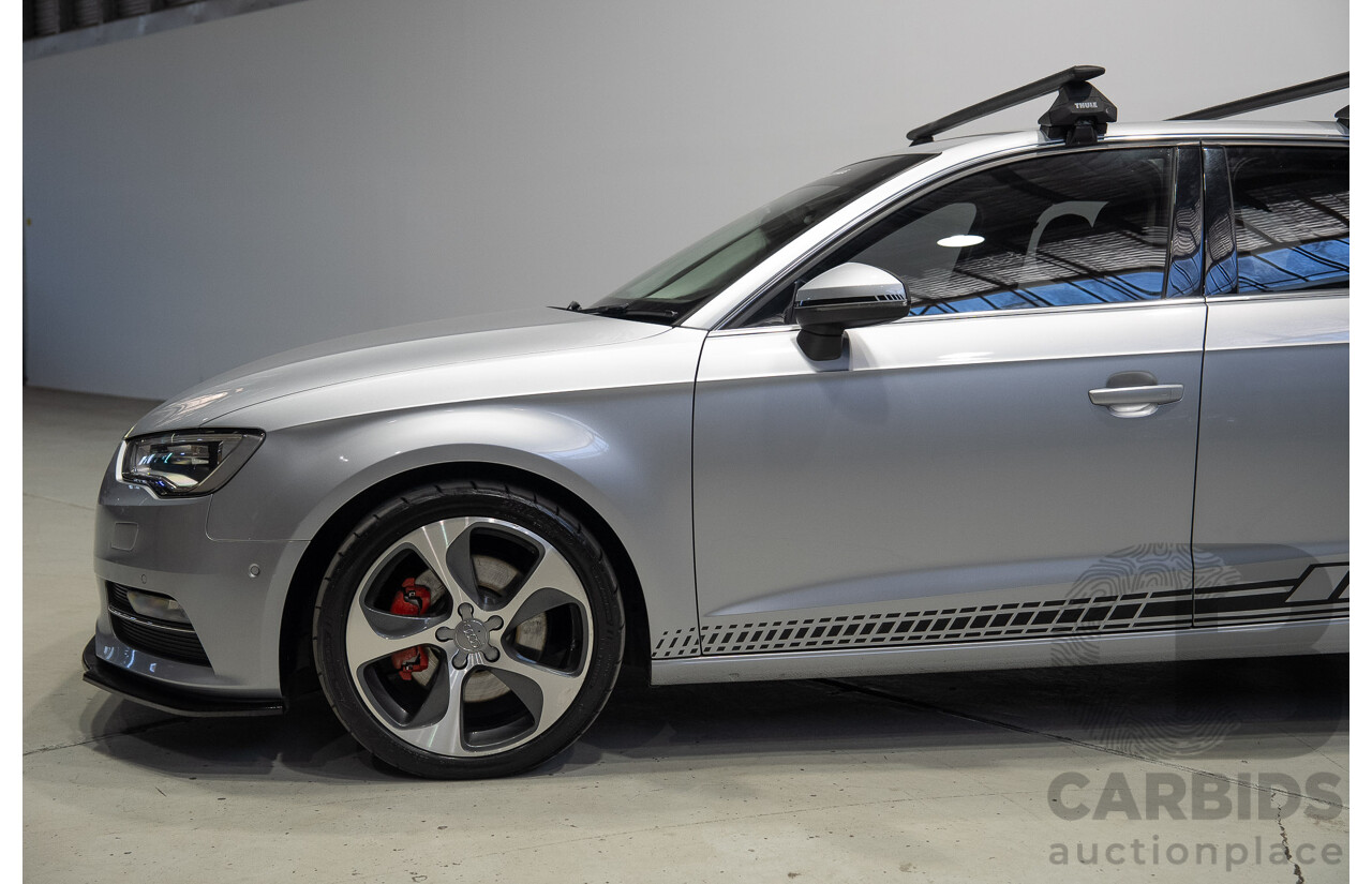 2/2015 Audi A3 Sportback TFSI Ambition 8V MY15 5d Hatchback Floret Silver Metallic Turbo 1.8L
