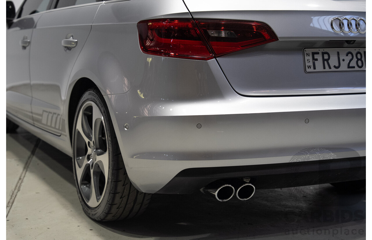 2/2015 Audi A3 Sportback TFSI Ambition 8V MY15 5d Hatchback Floret Silver Metallic Turbo 1.8L
