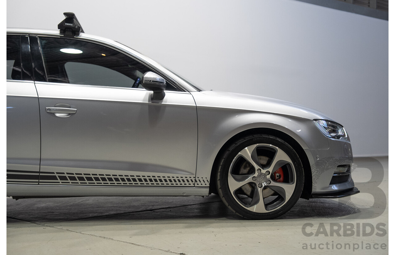 2/2015 Audi A3 Sportback TFSI Ambition 8V MY15 5d Hatchback Floret Silver Metallic Turbo 1.8L