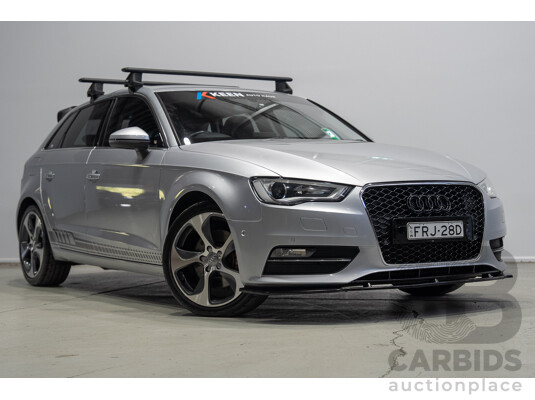 2/2015 Audi A3 Sportback TFSI Ambition 8V MY15 5d Hatchback Floret Silver Metallic Turbo 1.8L