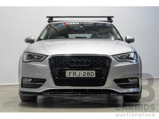 2/2015 Audi A3 Sportback TFSI Ambition 8V MY15 5d Hatchback Floret Silver Metallic Turbo 1.8L
