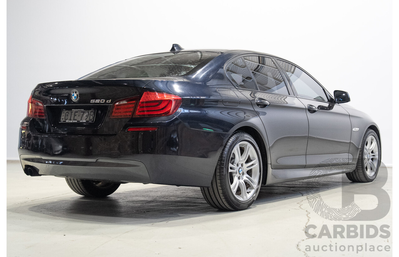 3/2012 BMW 520d M Sport F10 MY12 4d Sedan Carbon Black Metallic Turbo 2.0L