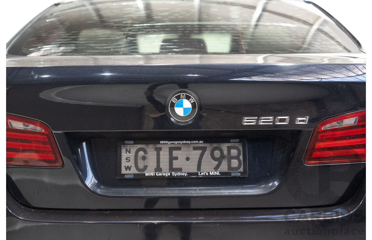 3/2012 BMW 520d M Sport F10 MY12 4d Sedan Carbon Black Metallic Turbo 2.0L
