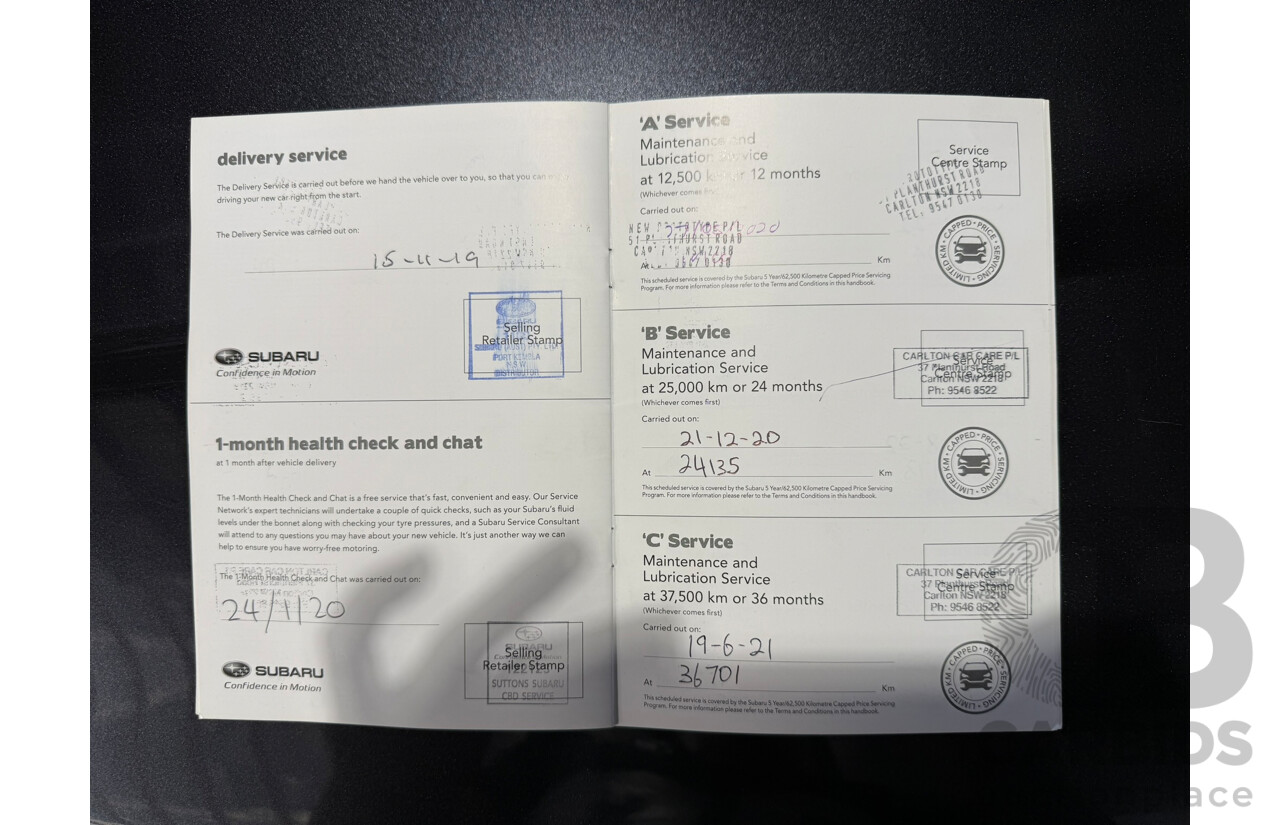 10/2019 Subaru XV 2.0i-S (AWD) G5X MY19 4d Hatchback Dark Grey Metallic 2.0L