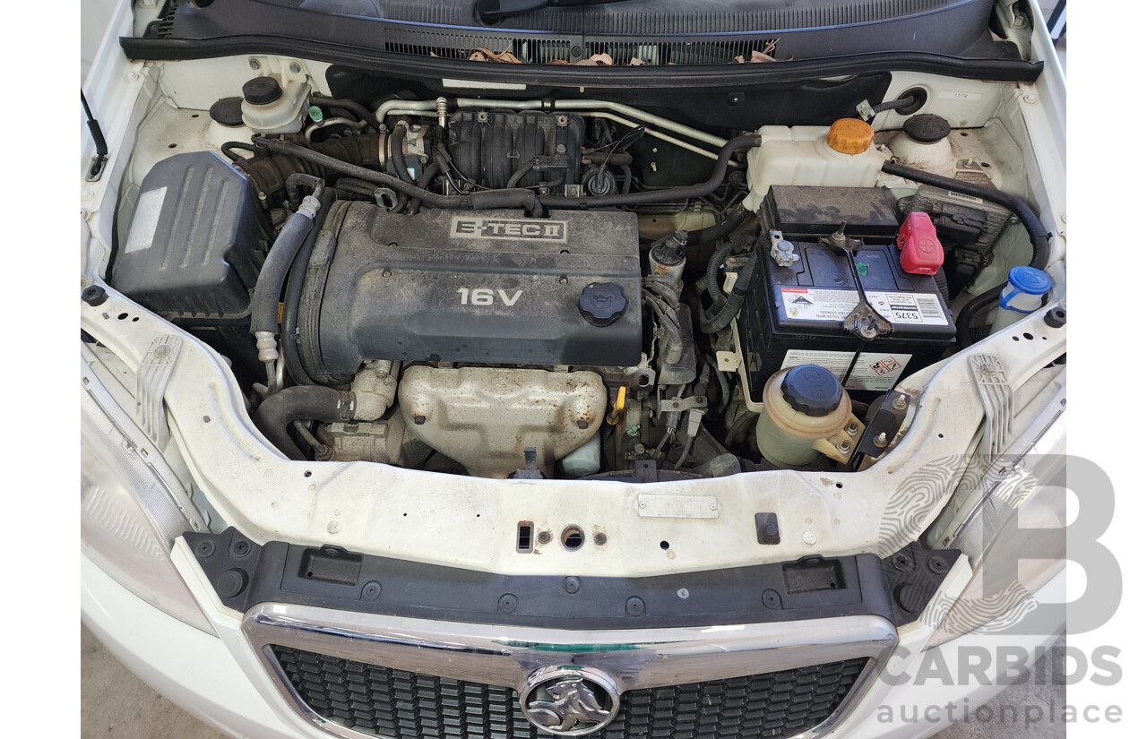 10/2011 Holden Barina  TK MY11 5d Hatchback White 1.6L