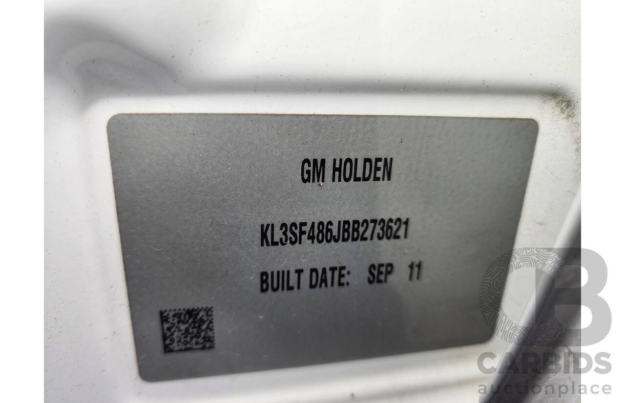 10/2011 Holden Barina  TK MY11 5d Hatchback White 1.6L