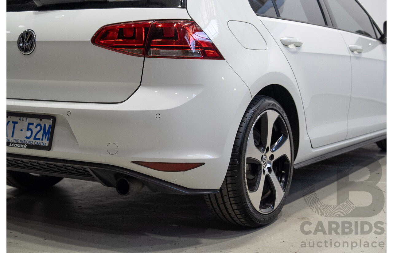 6/2015 Volkswagen Golf GTi AU MY15 5d Hatchback Pure White Turbo 2.0L