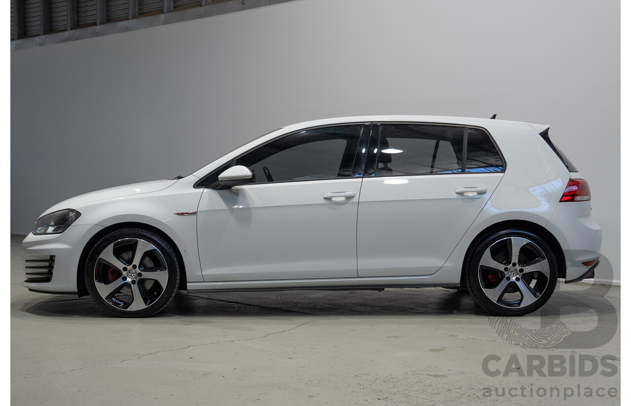 6/2015 Volkswagen Golf GTi AU MY15 5d Hatchback Pure White Turbo 2.0L