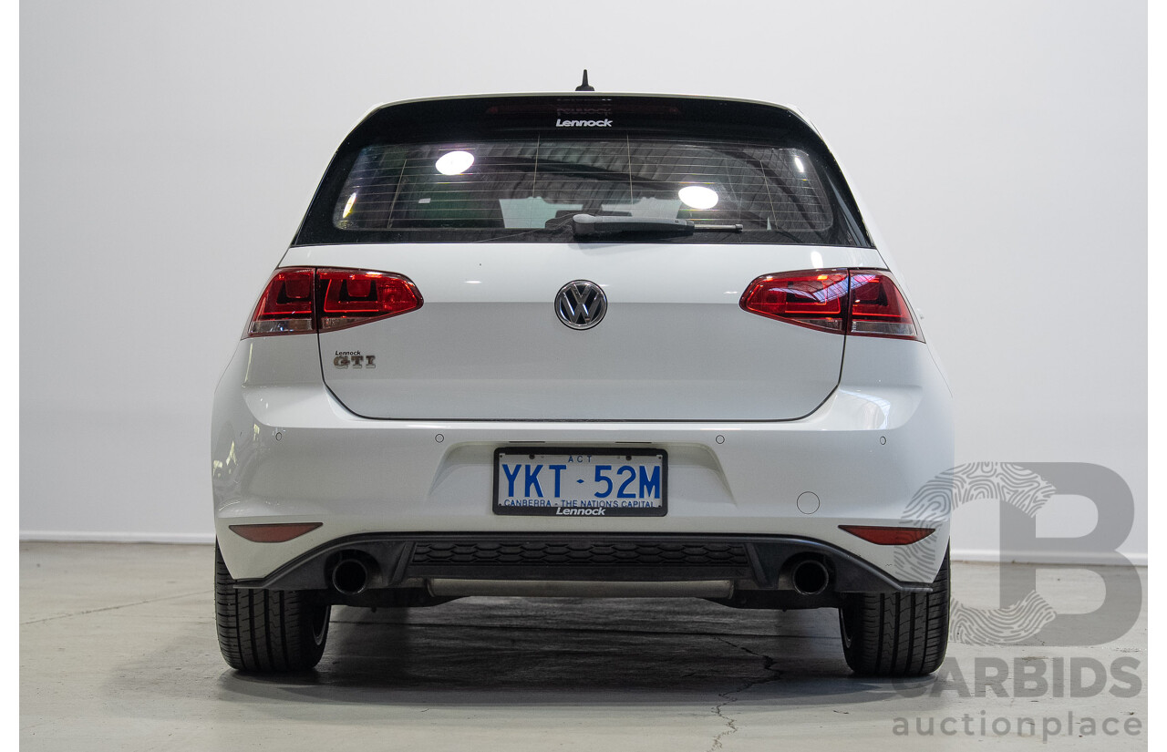 6/2015 Volkswagen Golf GTi AU MY15 5d Hatchback Pure White Turbo 2.0L