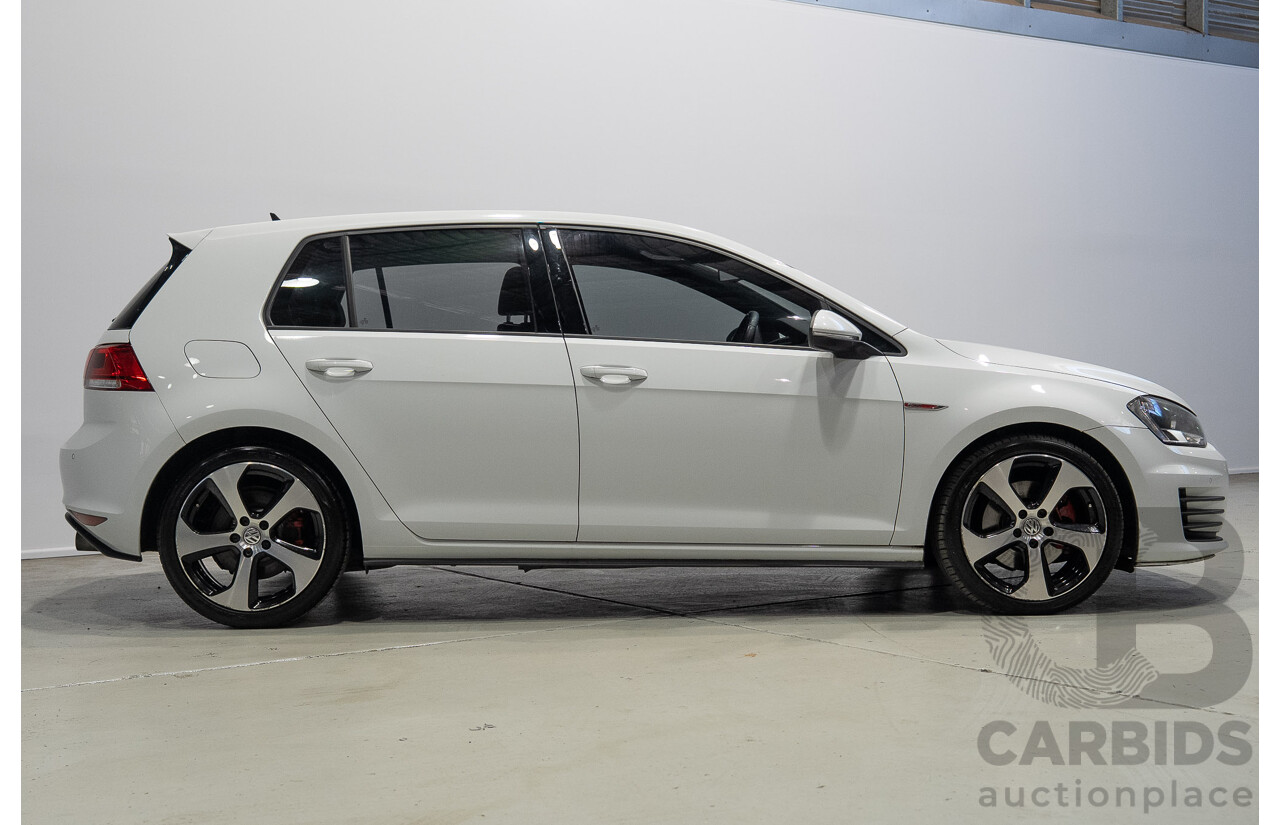 6/2015 Volkswagen Golf GTi AU MY15 5d Hatchback Pure White Turbo 2.0L