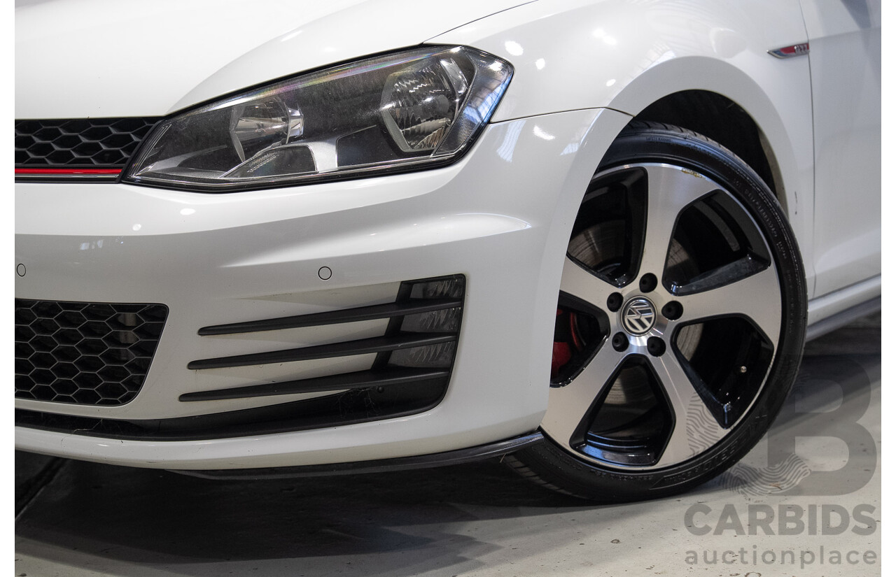 6/2015 Volkswagen Golf GTi AU MY15 5d Hatchback Pure White Turbo 2.0L