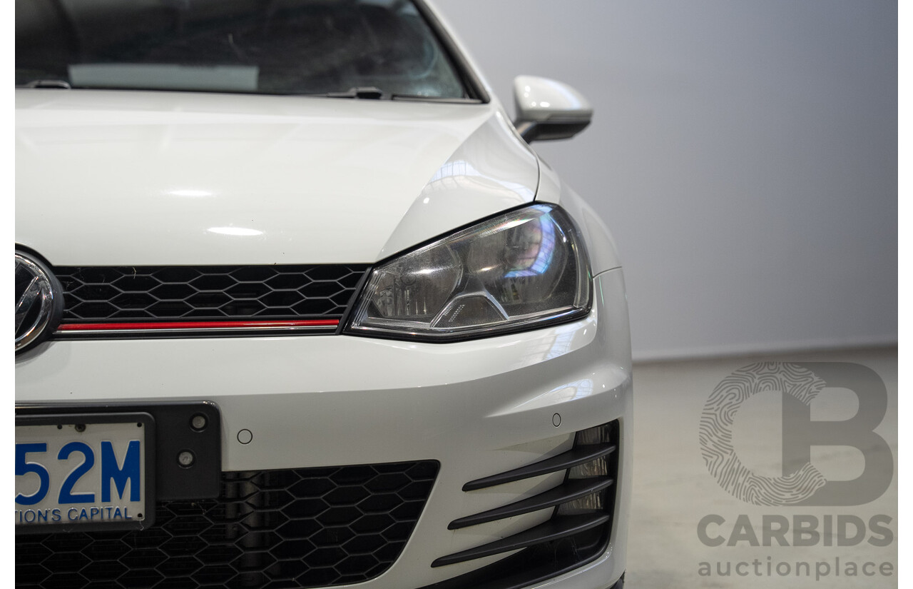 6/2015 Volkswagen Golf GTi AU MY15 5d Hatchback Pure White Turbo 2.0L