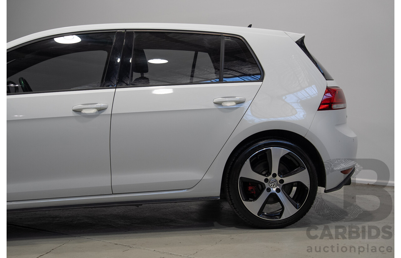 6/2015 Volkswagen Golf GTi AU MY15 5d Hatchback Pure White Turbo 2.0L