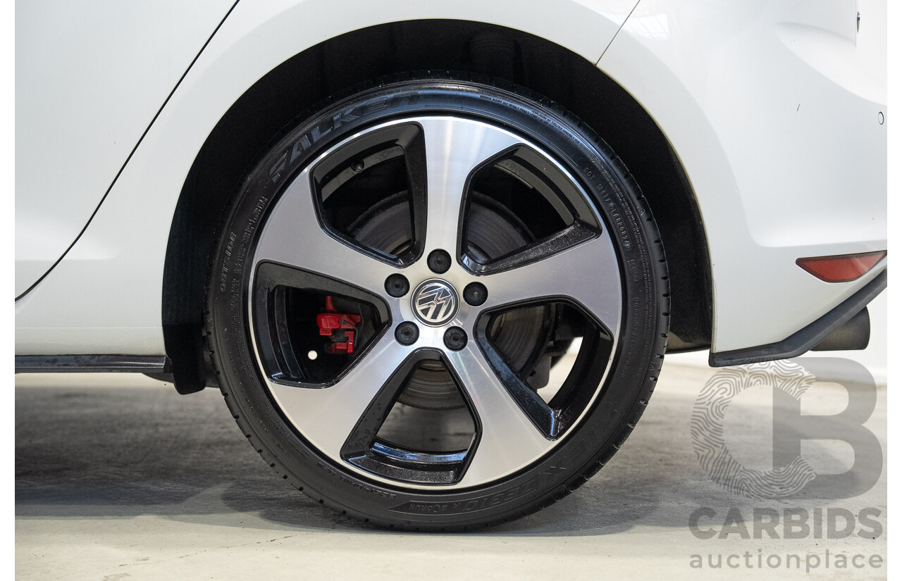 6/2015 Volkswagen Golf GTi AU MY15 5d Hatchback Pure White Turbo 2.0L