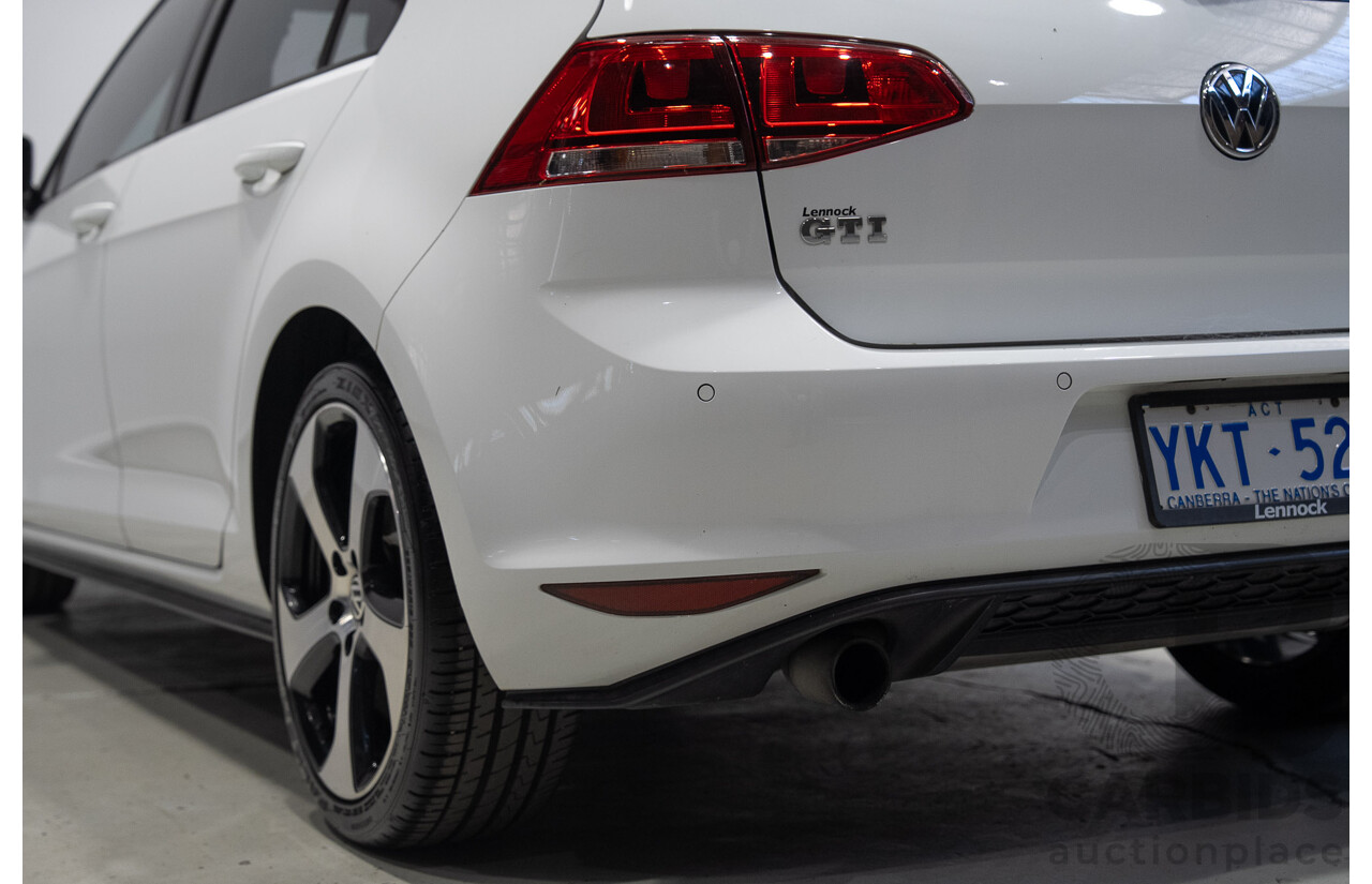 6/2015 Volkswagen Golf GTi AU MY15 5d Hatchback Pure White Turbo 2.0L