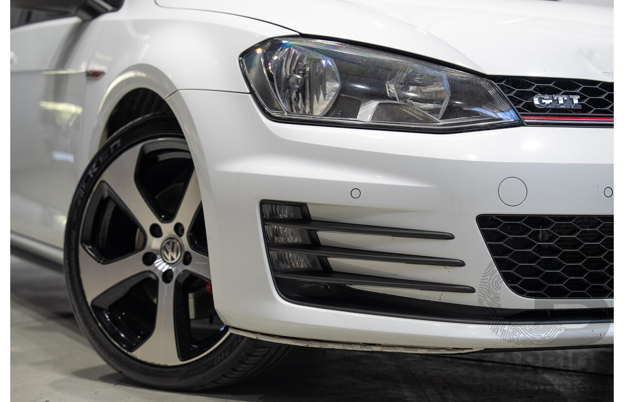 6/2015 Volkswagen Golf GTi AU MY15 5d Hatchback Pure White Turbo 2.0L