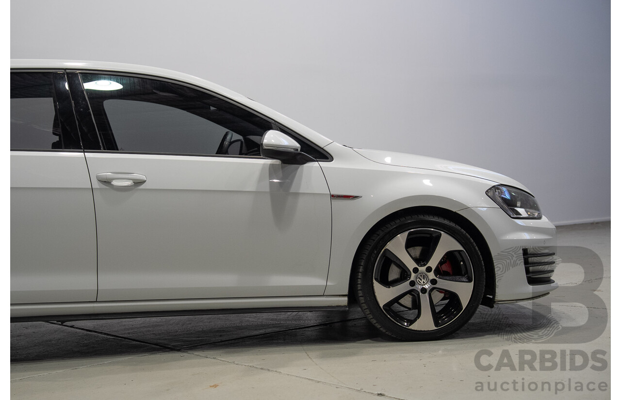 6/2015 Volkswagen Golf GTi AU MY15 5d Hatchback Pure White Turbo 2.0L