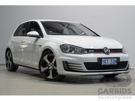 6/2015 Volkswagen Golf GTi AU MY15 5d Hatchback Pure White Turbo 2.0L