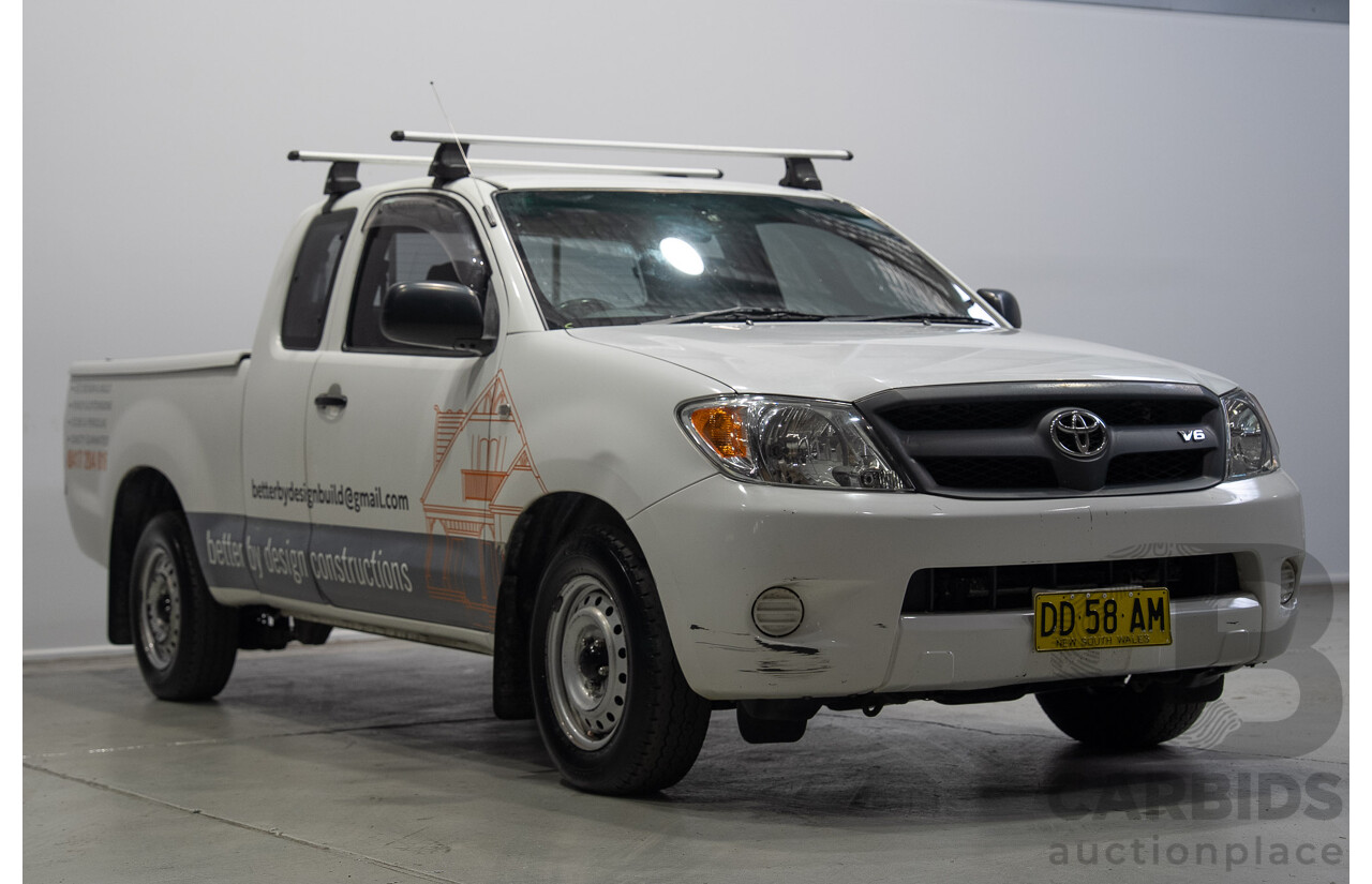 05/2008 Toyota Hilux SR GGN15R 07 UPGRADE X Cab P/Up White 4.0L