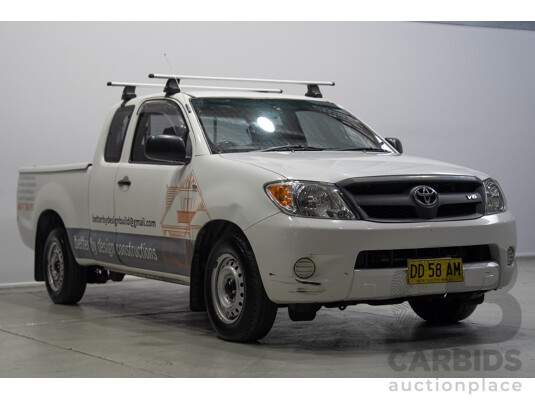 05/2008 Toyota Hilux SR GGN15R 07 UPGRADE X Cab P/Up White 4.0L