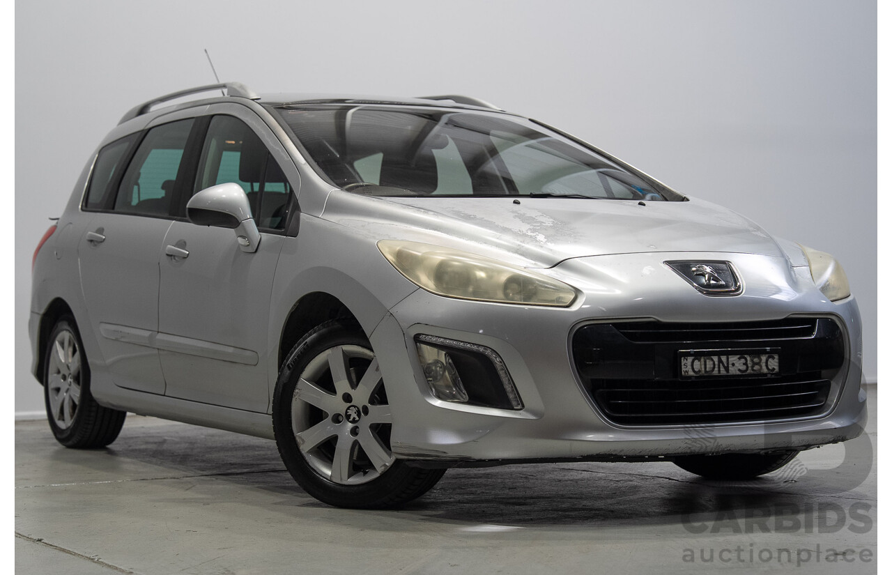 09/2011 Peugeot 308 Active Touring Turbo 4d Wagon Silver Turbo 1.6L - 7 Seater