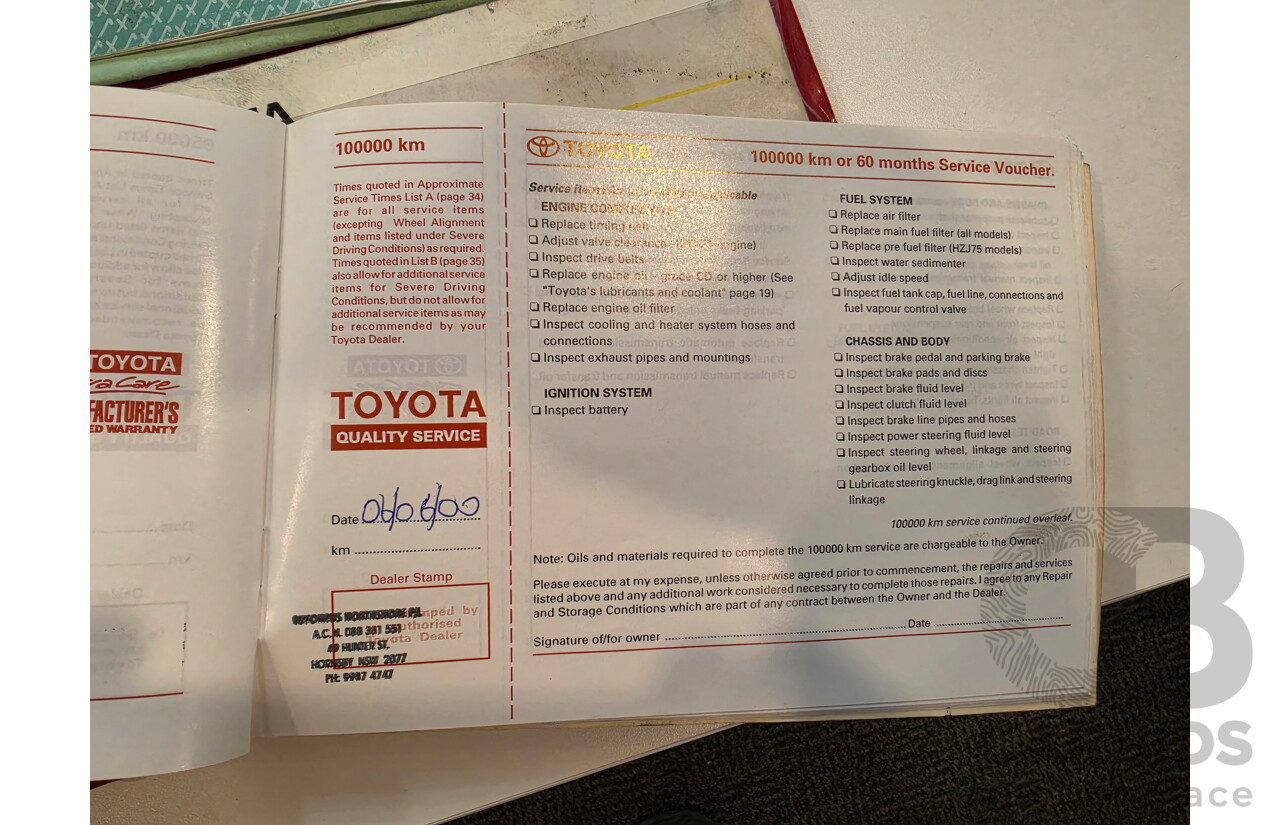 11/1995 Toyota Landcruiser DX (4x4) HZJ80R 4d Wagon White Diesel 4.2L