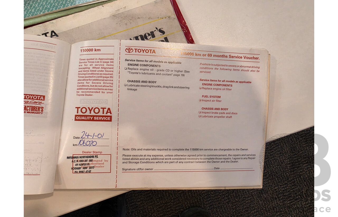 11/1995 Toyota Landcruiser DX (4x4) HZJ80R 4d Wagon White Diesel 4.2L