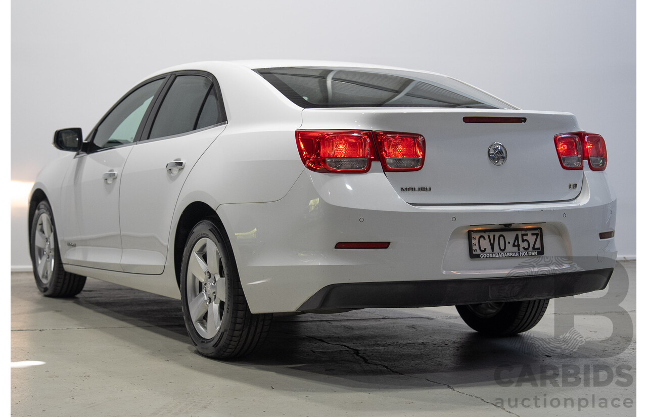 11/2014 Holden Malibu CD EM 4d Sedan Summit White Turbo Diesel 2.0L