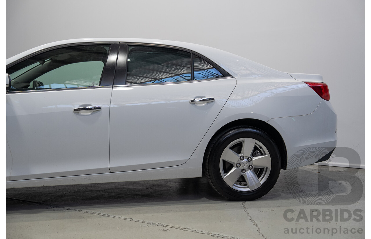 11/2014 Holden Malibu CD EM 4d Sedan Summit White Turbo Diesel 2.0L