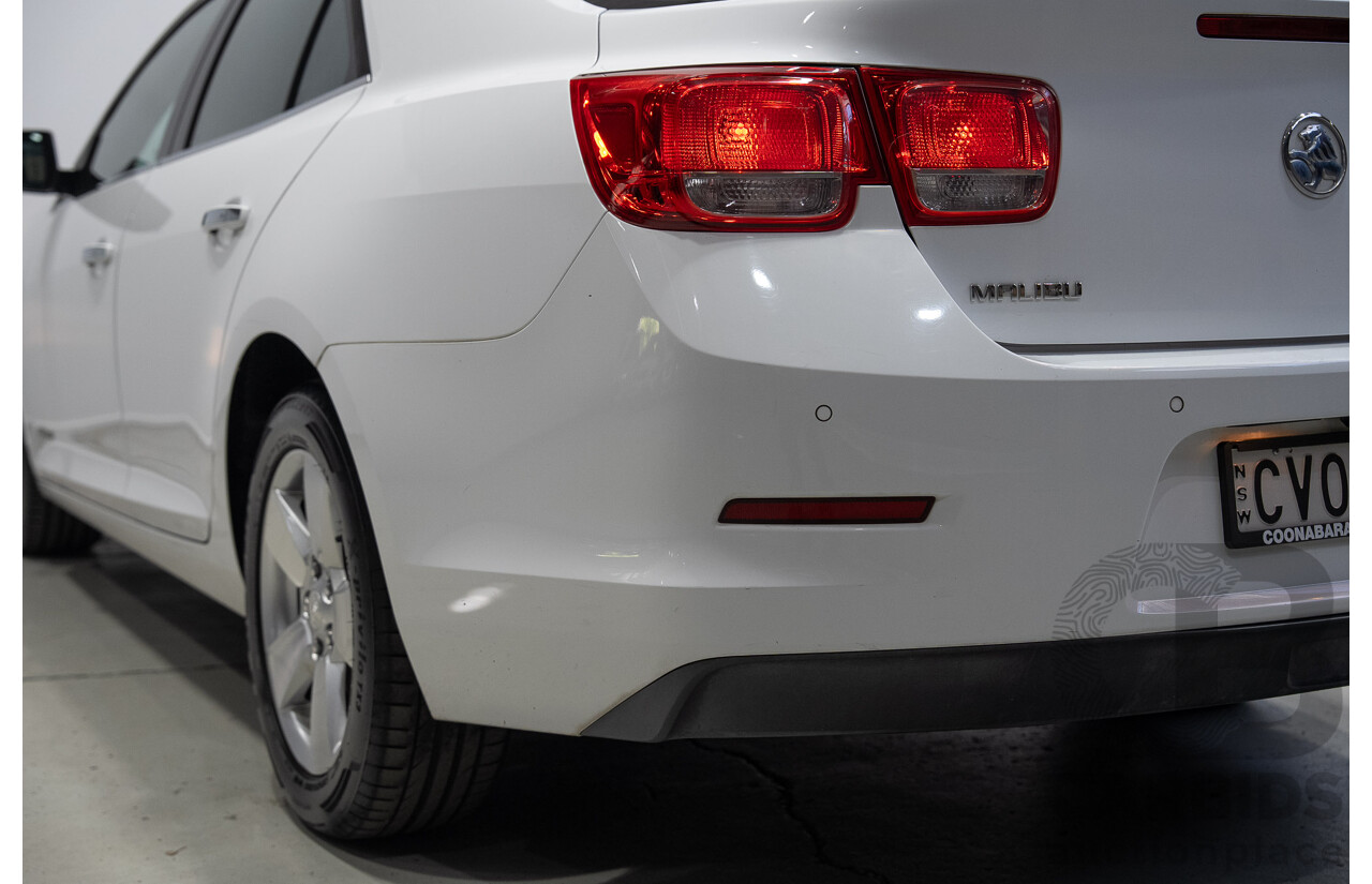 11/2014 Holden Malibu CD EM 4d Sedan Summit White Turbo Diesel 2.0L