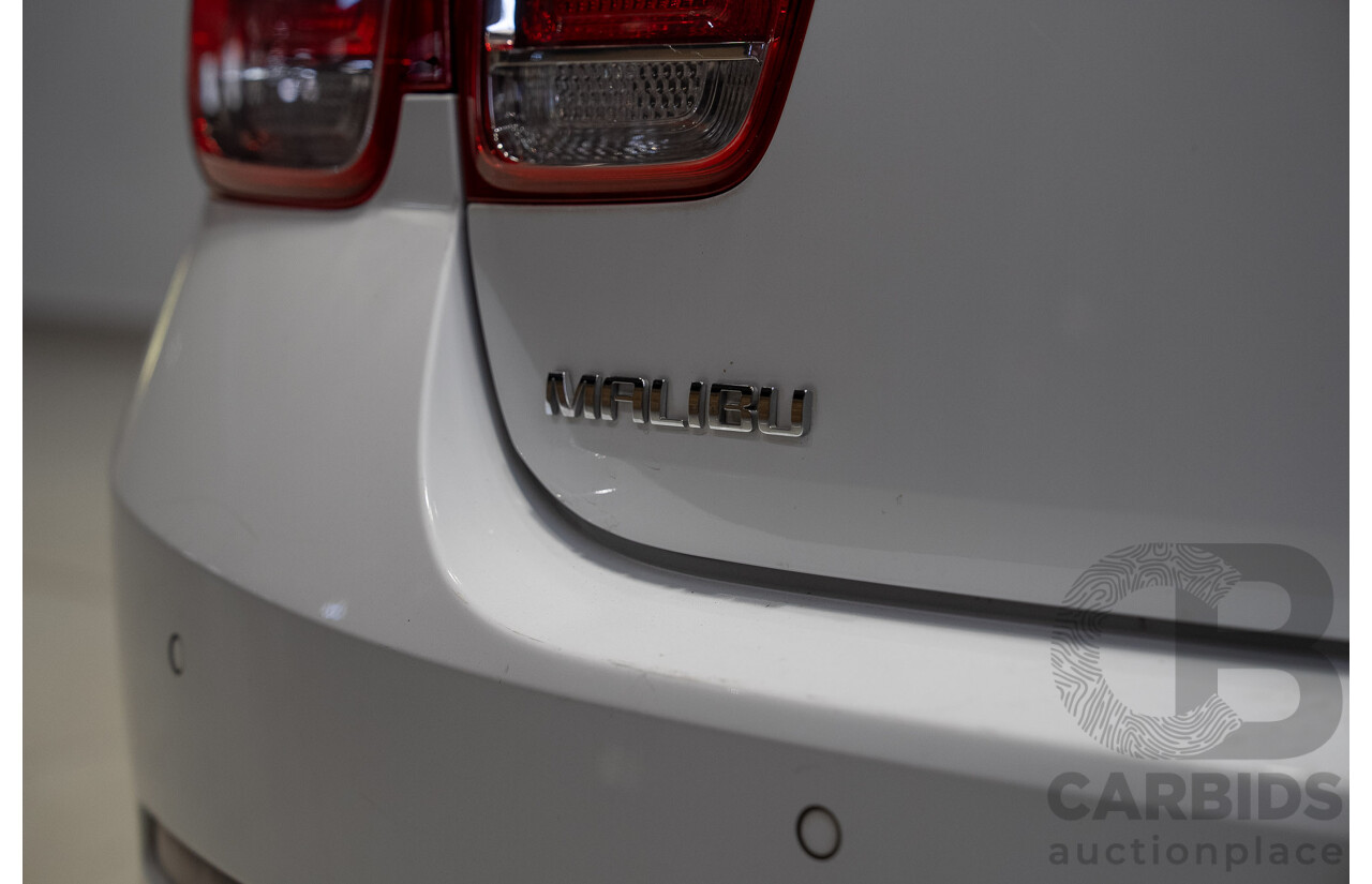 11/2014 Holden Malibu CD EM 4d Sedan Summit White Turbo Diesel 2.0L