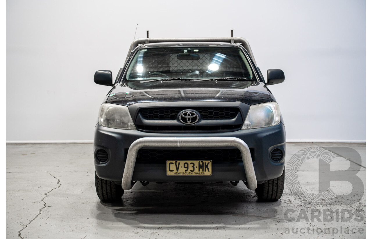06/2010 Toyota Hilux Workmate TGN16R 09 Upgrade C/Chas Black Sand Turbo Petrol 2.7L