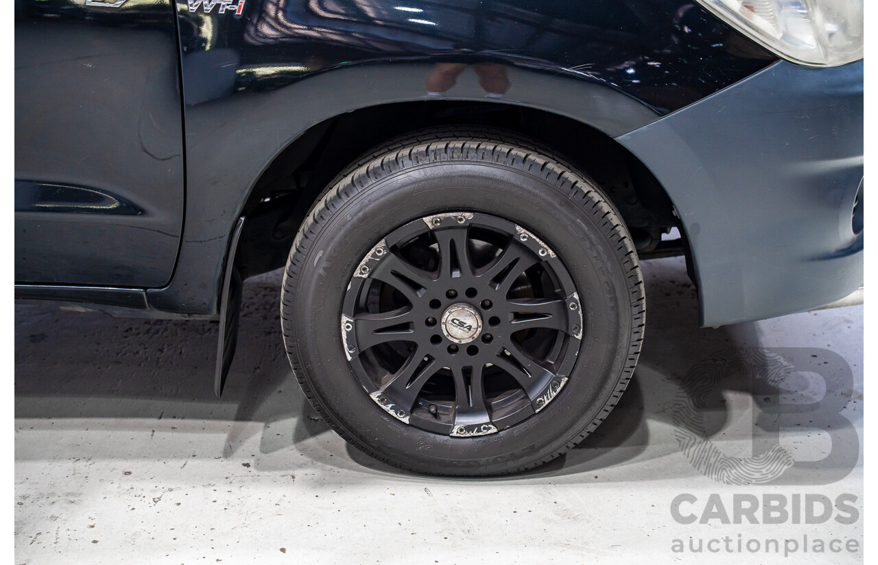 06/2010 Toyota Hilux Workmate TGN16R 09 Upgrade C/Chas Black Sand Turbo Petrol 2.7L