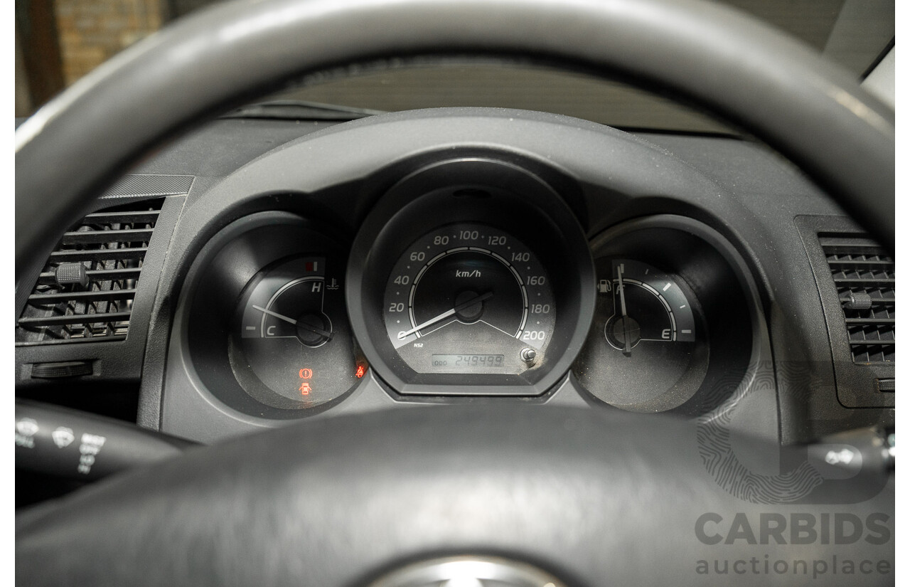 06/2010 Toyota Hilux Workmate TGN16R 09 Upgrade C/Chas Black Sand Turbo Petrol 2.7L