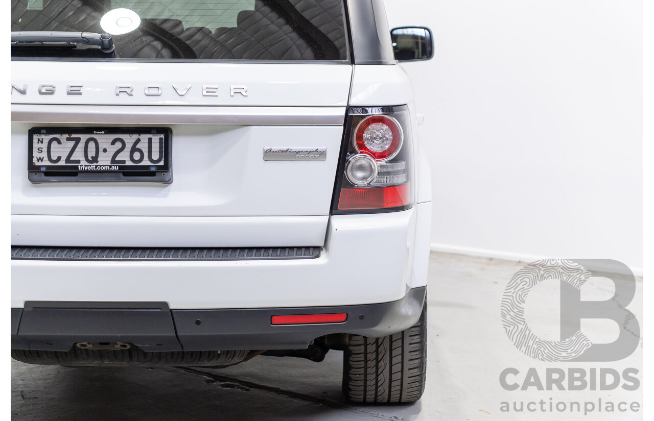 8/2012 Range Rover Sport SDV6 Autobiography (4x4) MY12 4d Wagon Fuji White Turbo Diesel V6 3.0L