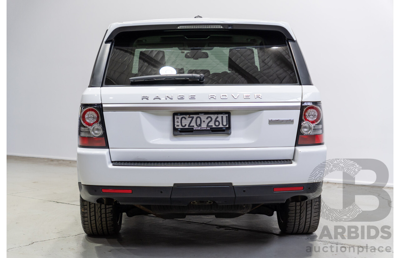 8/2012 Range Rover Sport SDV6 Autobiography (4x4) MY12 4d Wagon Fuji White Turbo Diesel V6 3.0L