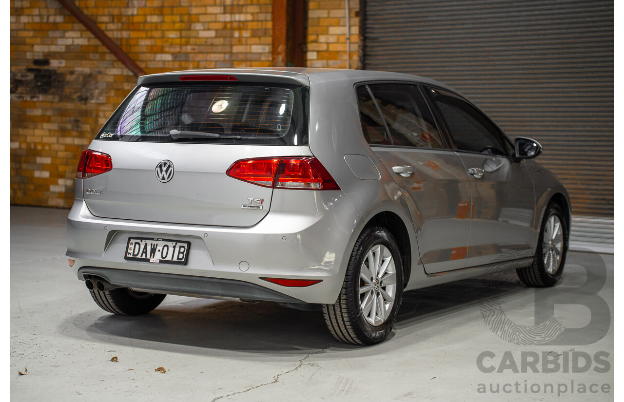 09/2015 Volkswagen Golf 92 TSI Trendline Mk7 MY16 5d Hatchback Tungsten Silver Metallic Turbo 1.4L