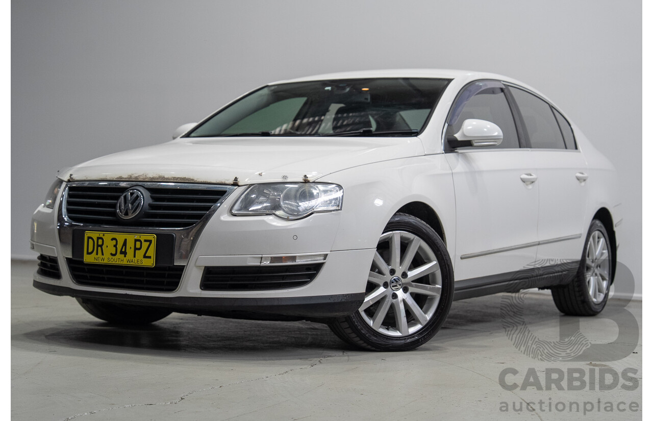 6/2009 Volkswagen Passat 125 TDI 3C MY09 4d Sedan Candy White Turbo Diesel 2.0L