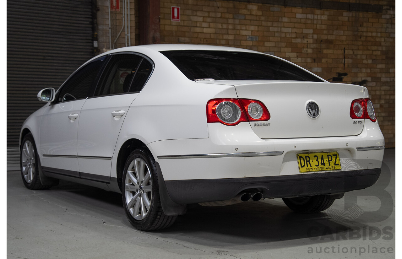 6/2009 Volkswagen Passat 125 TDI 3C MY09 4d Sedan Candy White Turbo Diesel 2.0L