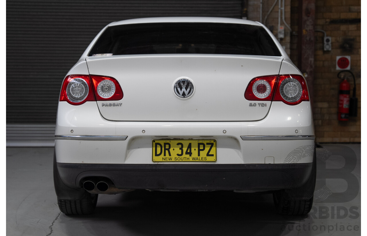 6/2009 Volkswagen Passat 125 TDI 3C MY09 4d Sedan Candy White Turbo Diesel 2.0L