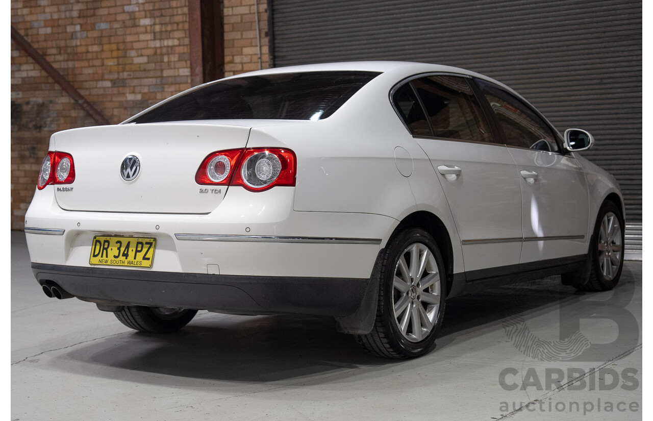6/2009 Volkswagen Passat 125 TDI 3C MY09 4d Sedan Candy White Turbo Diesel 2.0L