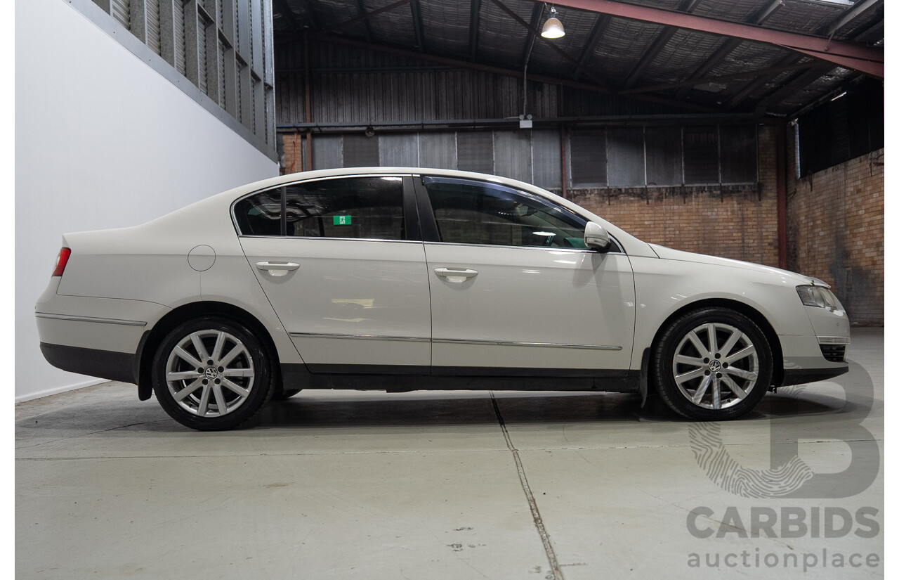 6/2009 Volkswagen Passat 125 TDI 3C MY09 4d Sedan Candy White Turbo Diesel 2.0L