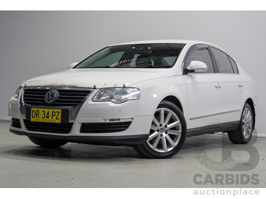6/2009 Volkswagen Passat 125 TDI 3C MY09 4d Sedan Candy White Turbo Diesel 2.0L
