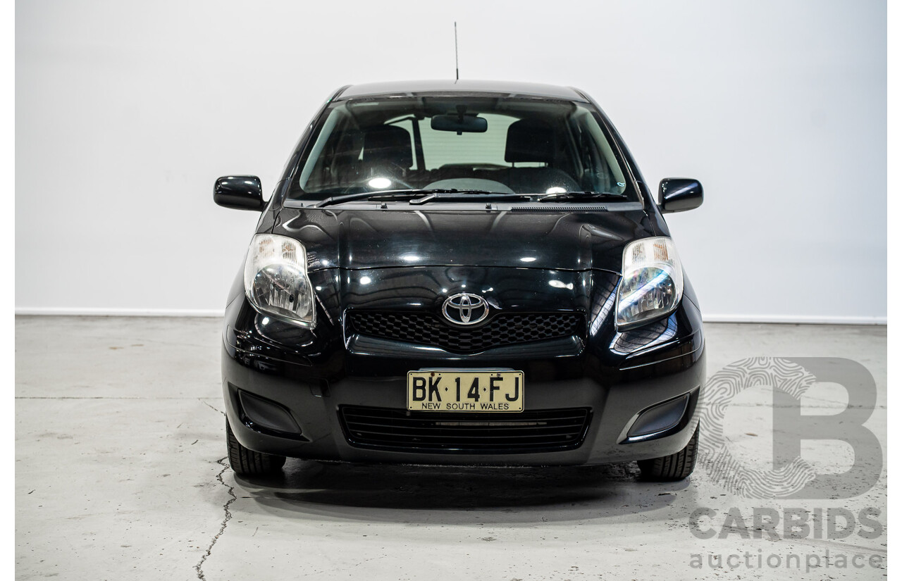 02/2011 Toyota Yaris YR NCP90R 10 Upgrade 5d Hatchback Black 1.3L