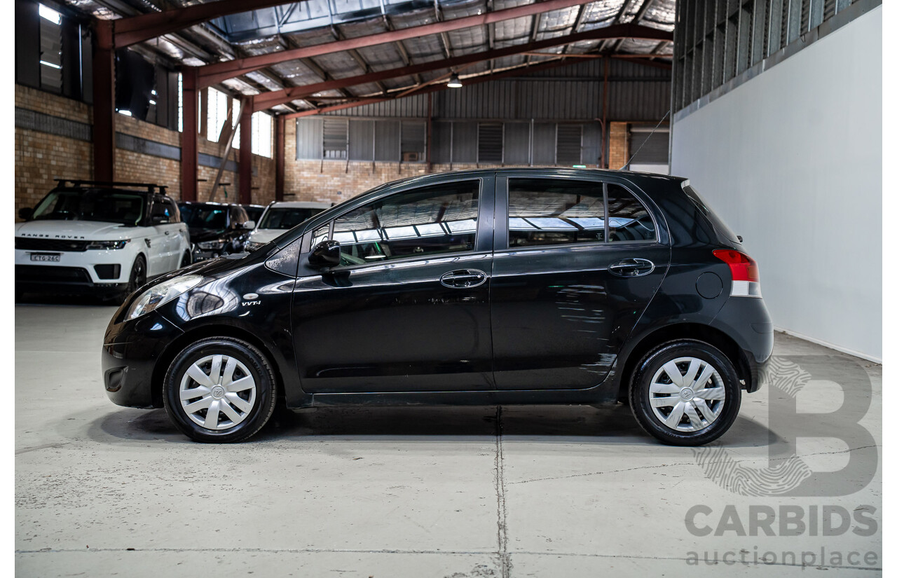 02/2011 Toyota Yaris YR NCP90R 10 Upgrade 5d Hatchback Black 1.3L