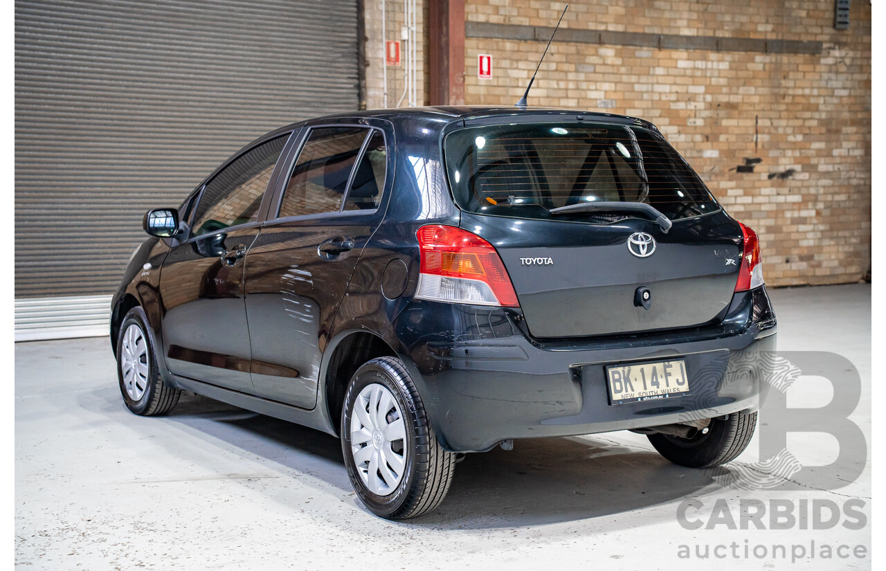 02/2011 Toyota Yaris YR NCP90R 10 Upgrade 5d Hatchback Black 1.3L